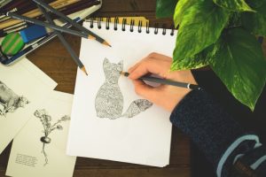 Як намалювати котика: покрокові схеми для початківців та дітей